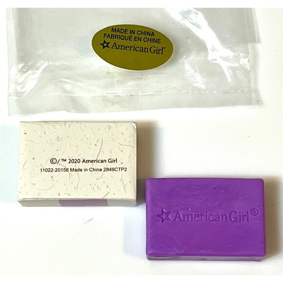 NEW American Girl Doll GOAT’S MILK BAR SOAP Purple Lavender BathToy Accessory - Picture 3 of 4